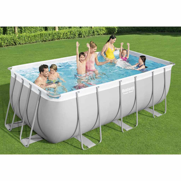 Bestway Power Steel Swimmingpool 412X201X122 Cm Rektangulær