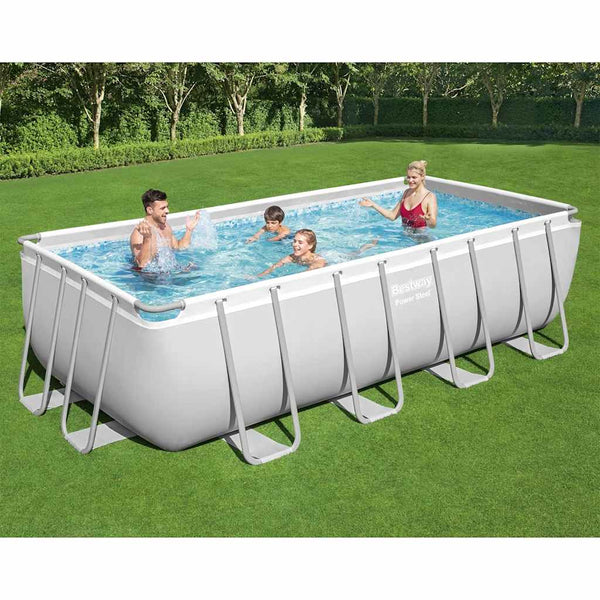 Bestway Power Steel Swimmingpool 488X244X122 Cm Rektangulær