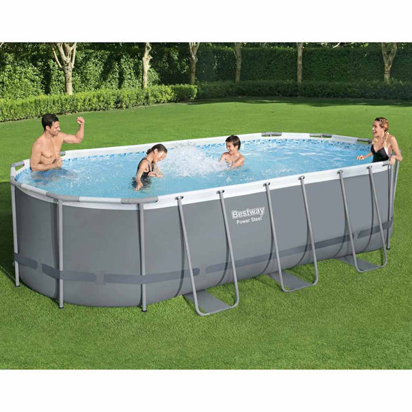 Bestway Power Steel Fritstående Pool 549X274X122 Cm Oval