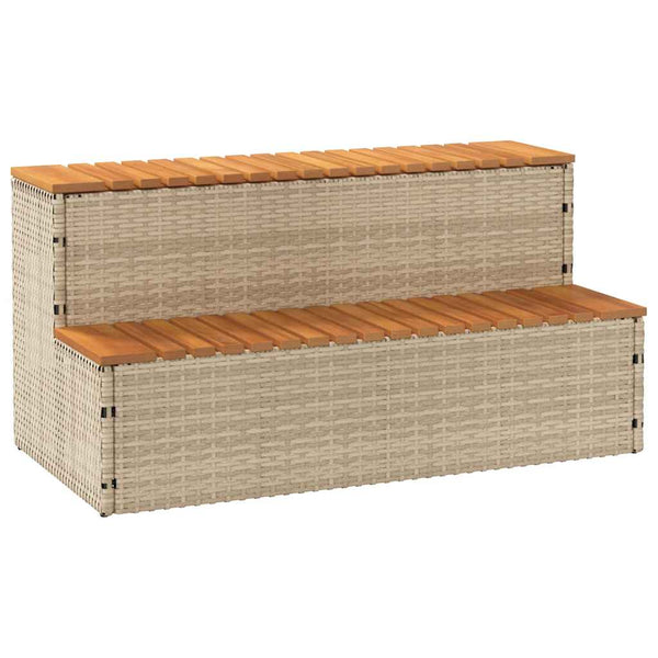 Spakant 100X50X50,5 Cm Polyrattan Og Massivt Akacietræ