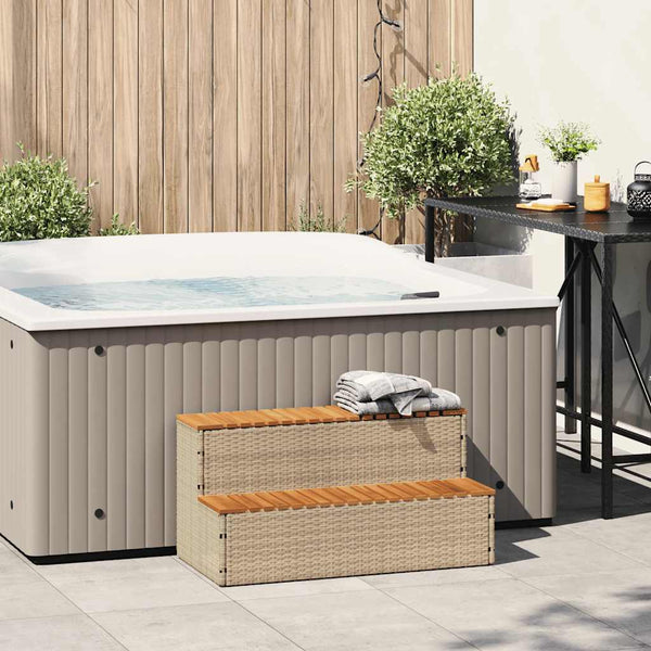 Spakant 100X50X50,5 Cm Polyrattan Og Massivt Akacietræ