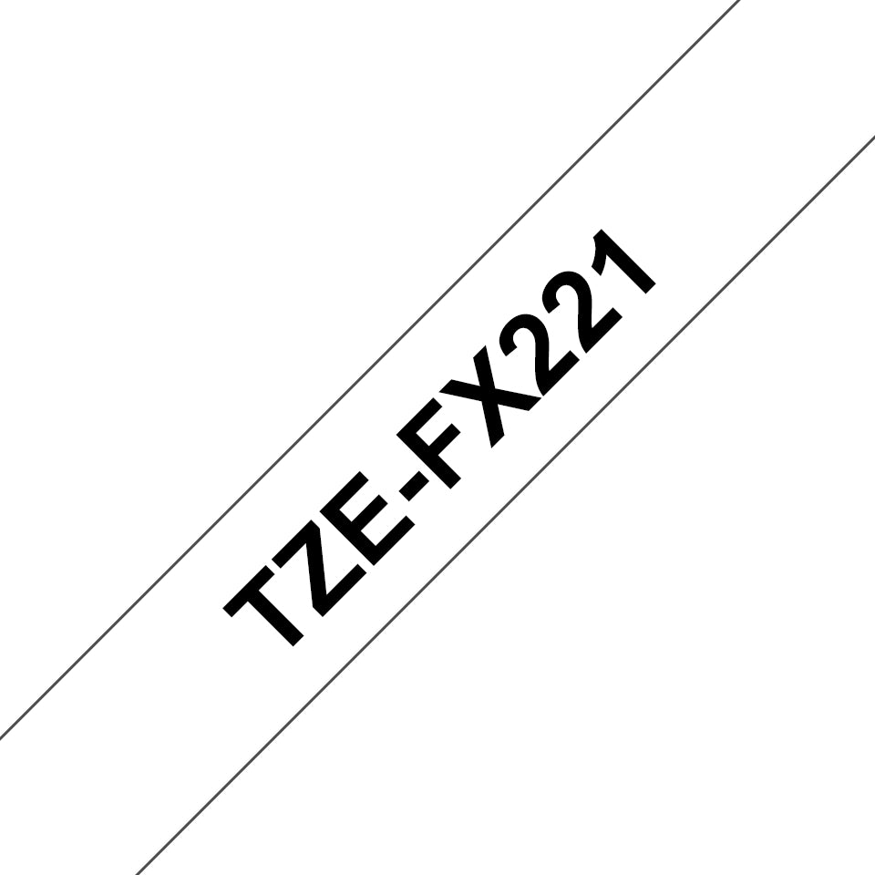 Brother TZe FX221 Fleksibel tape (0,9 cm x 8 m) 1kassette(r)