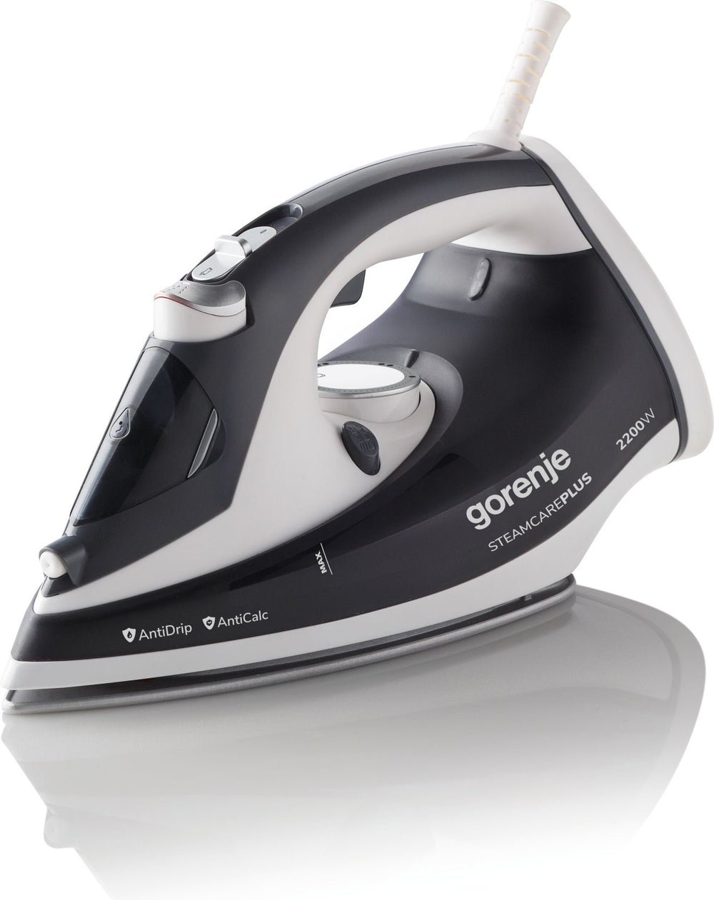 Gorenje STEAMCARE PLUS SIH2200DGT Dampstrygejern 2200W Sort Hvid