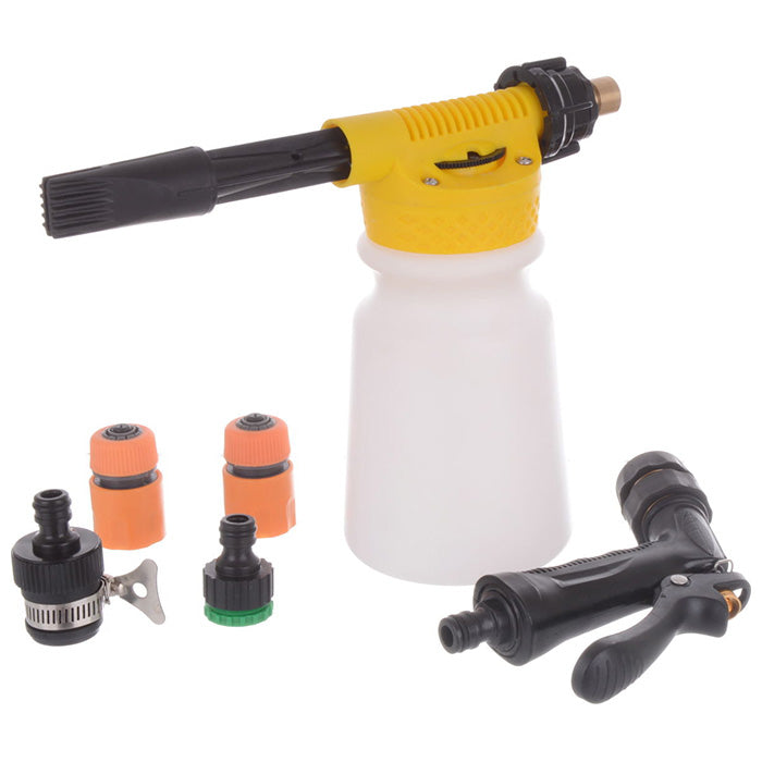Skumlanse til vandslange til bilvask - skumkit med pistol og koblinger, Netlager