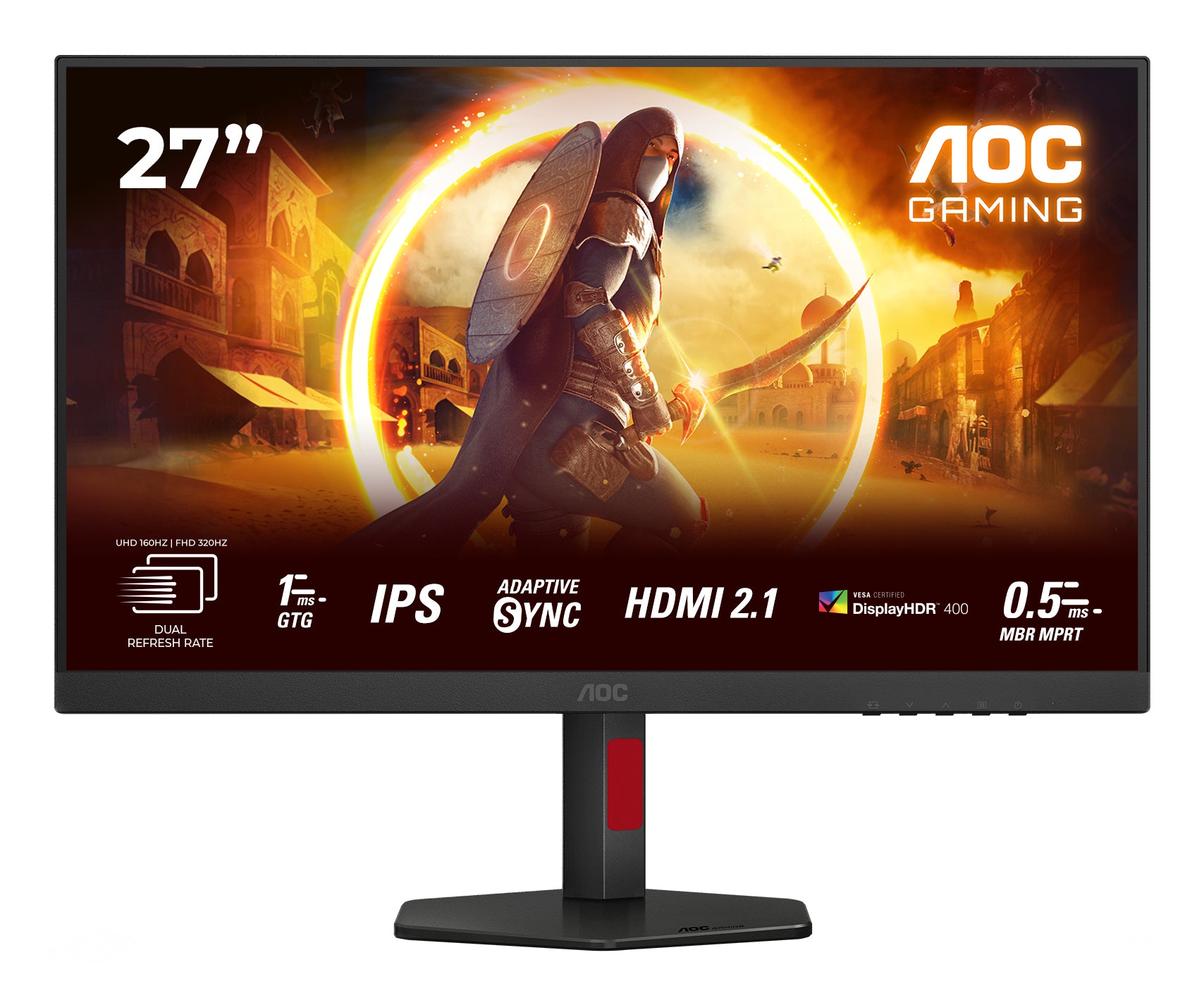 AOC G4 U27G4R computerskærm 68,6 cm (27) 3840 x 2160 pixel 4K Ultra HD LED Sort, Rød