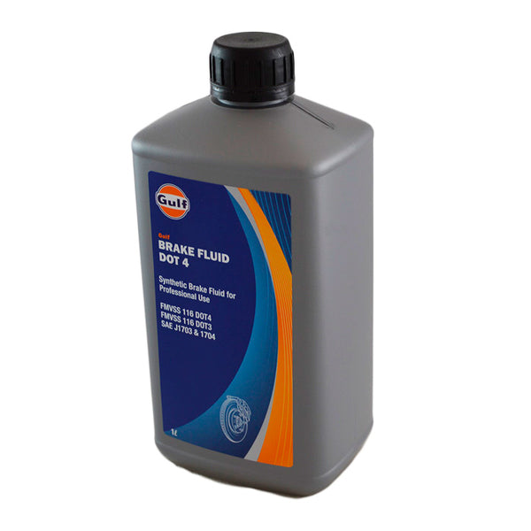 Bremsevæske DOT 4 1L - højkogepunkt, kompatibel med ABS, Gulf