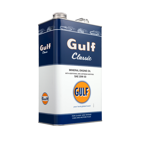 Gulf Classic 20w-50, 5 liter i trææske