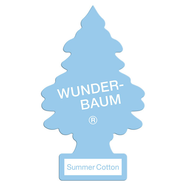 Dufttræ Summer Cotton - bilduft, nyvasket bomuld & fersken, 1 stk. Wunderbaum