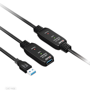 Club 3D CAC-1406 USB-A 3.2 Gen1 aktiv forlængerkabel 15m Sort