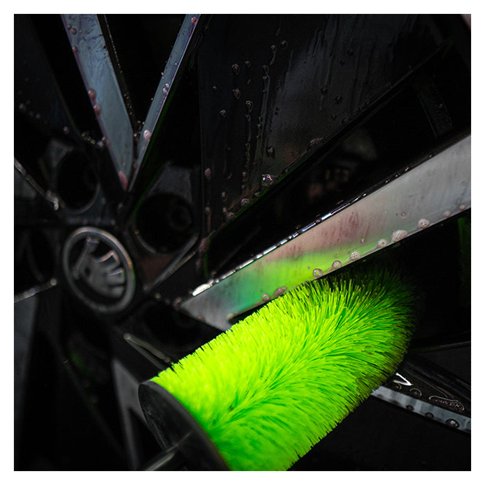 Fælgbørste til bremsestøv og snavs - ridsefri børstehår, ergonomisk greb, 30 cm - Tuga