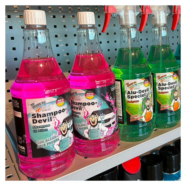 Autoshampoo koncentreret 1 L - Tuga Shampoo-Devil, effektiv rengøring og skum - Tuga