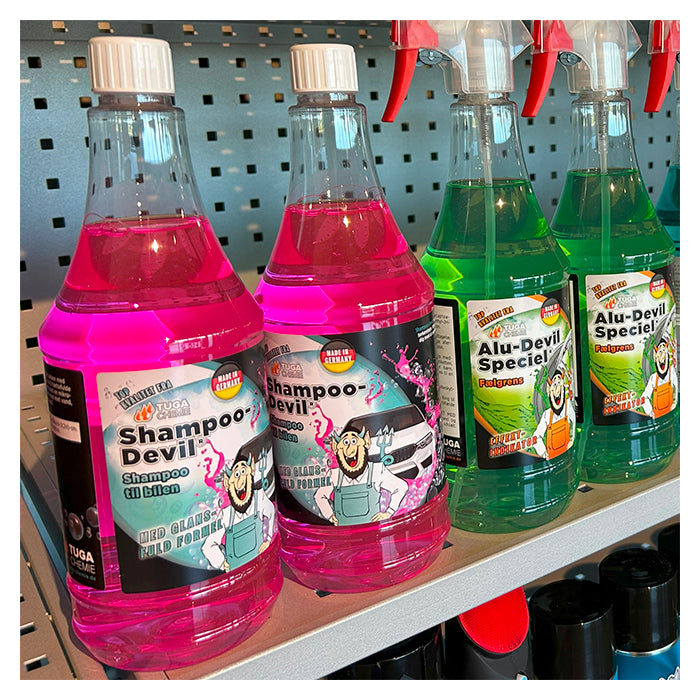 Autoshampoo koncentreret 1 L - Tuga Shampoo-Devil, effektiv rengøring og skum - Tuga