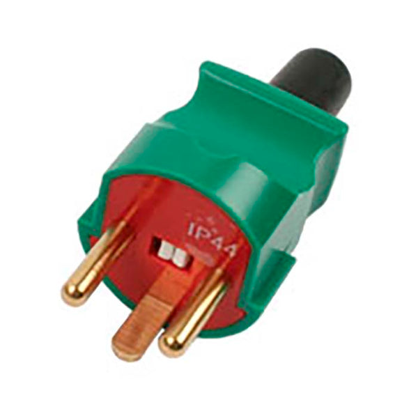 Stikprop S8 rund med jord rød/grøn han - elworks