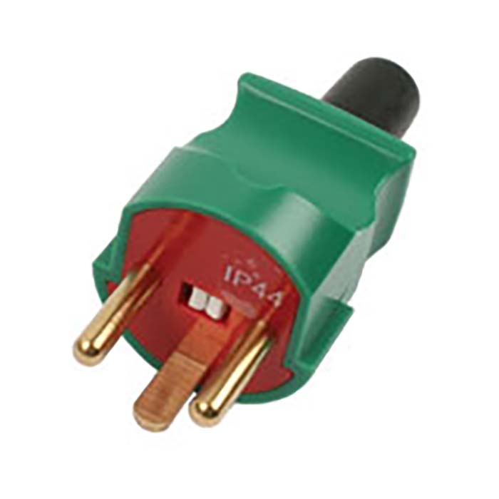 Stikprop S8 rund med jord rød/grøn han - elworks