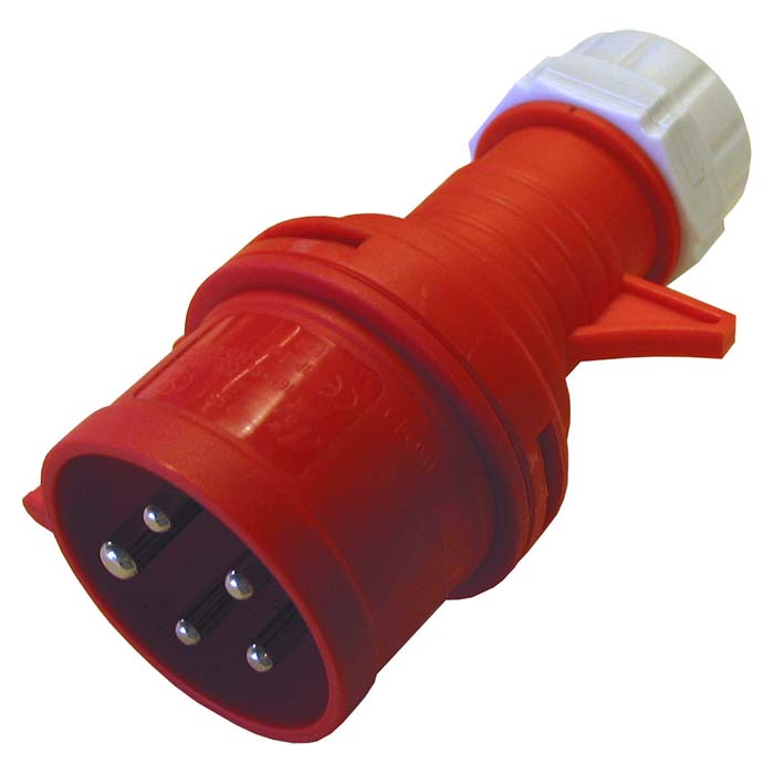 Fasevender CEE 16A 400V IP44 rød stikprop - elworks