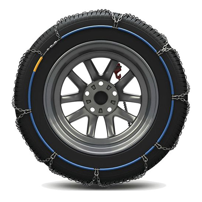 Snekæde CG-9 str.102 - selvspændende diamantmønster, certificeret, til 16 - 19 dæk - KÖNIG