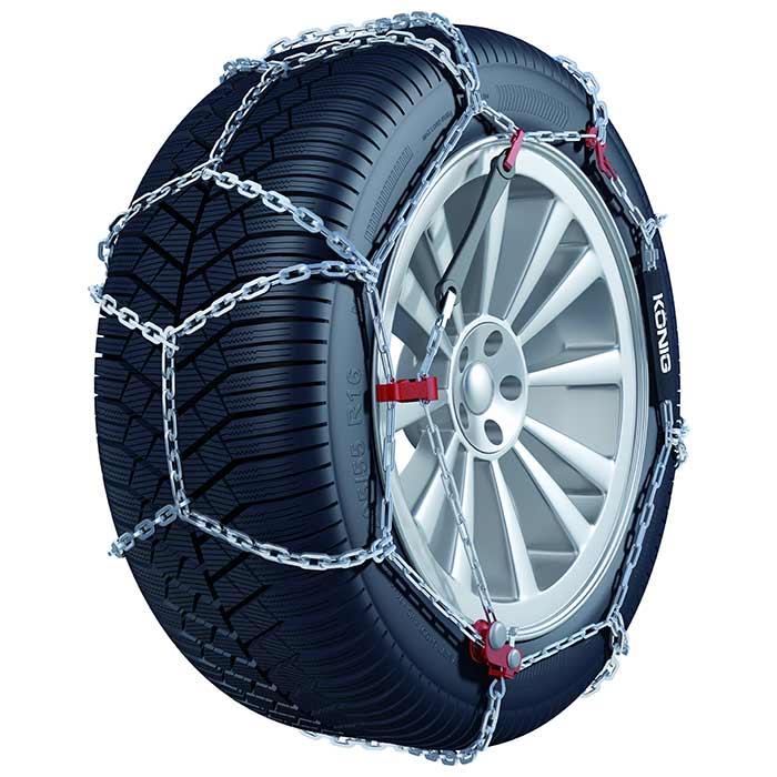 Snekæde 12 mm manuelt stramning til dækstr. 090 (195/80-14 osv.) - KÖNIG