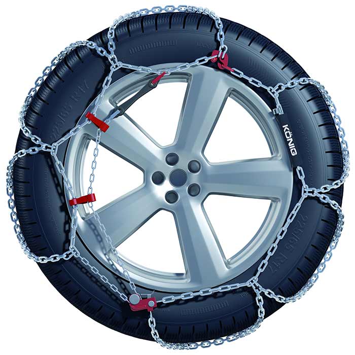 Snekæder til varevogn XB‑16 (indv. frihøjde 16 mm) - passer dæk 245/50‑18 m.fl. - KÖNIG