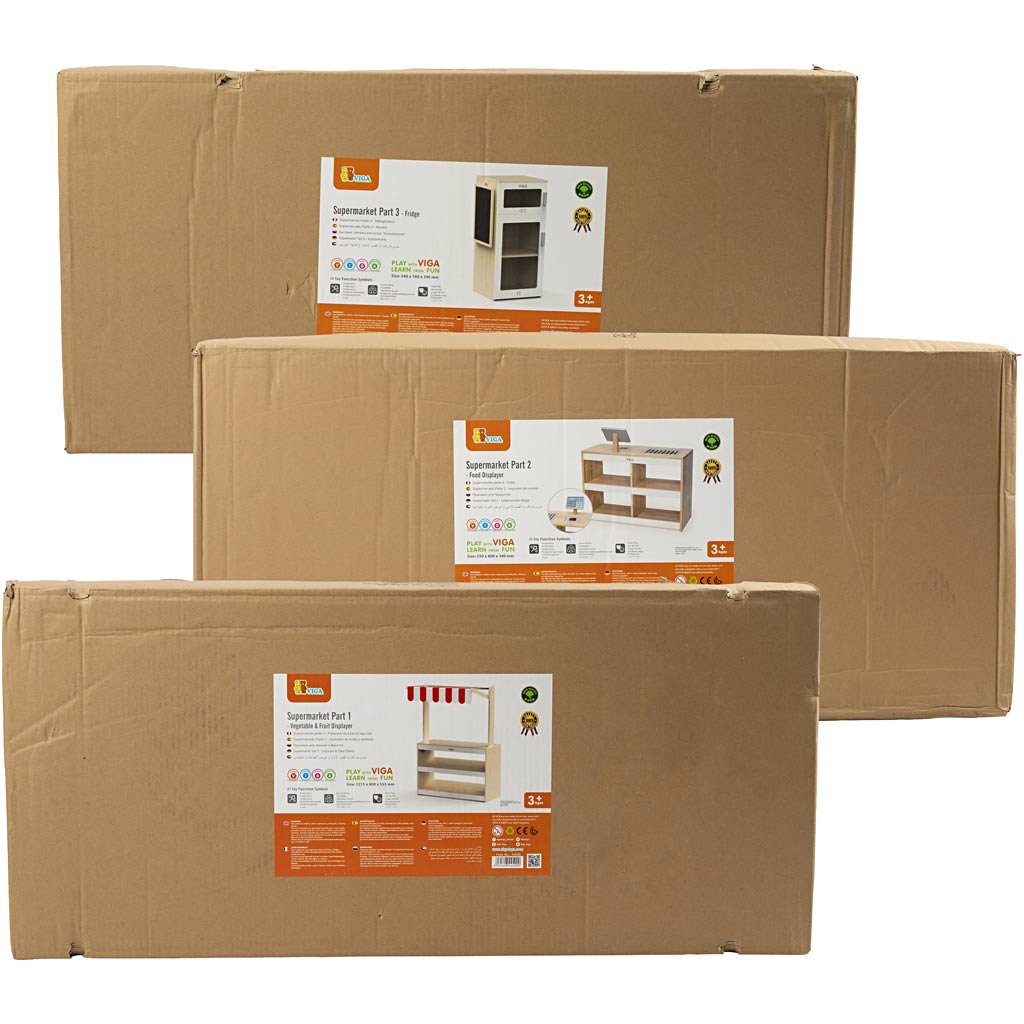 VIGA Købmandsbutik i 3 dele, 3 dele/ 1 pk.