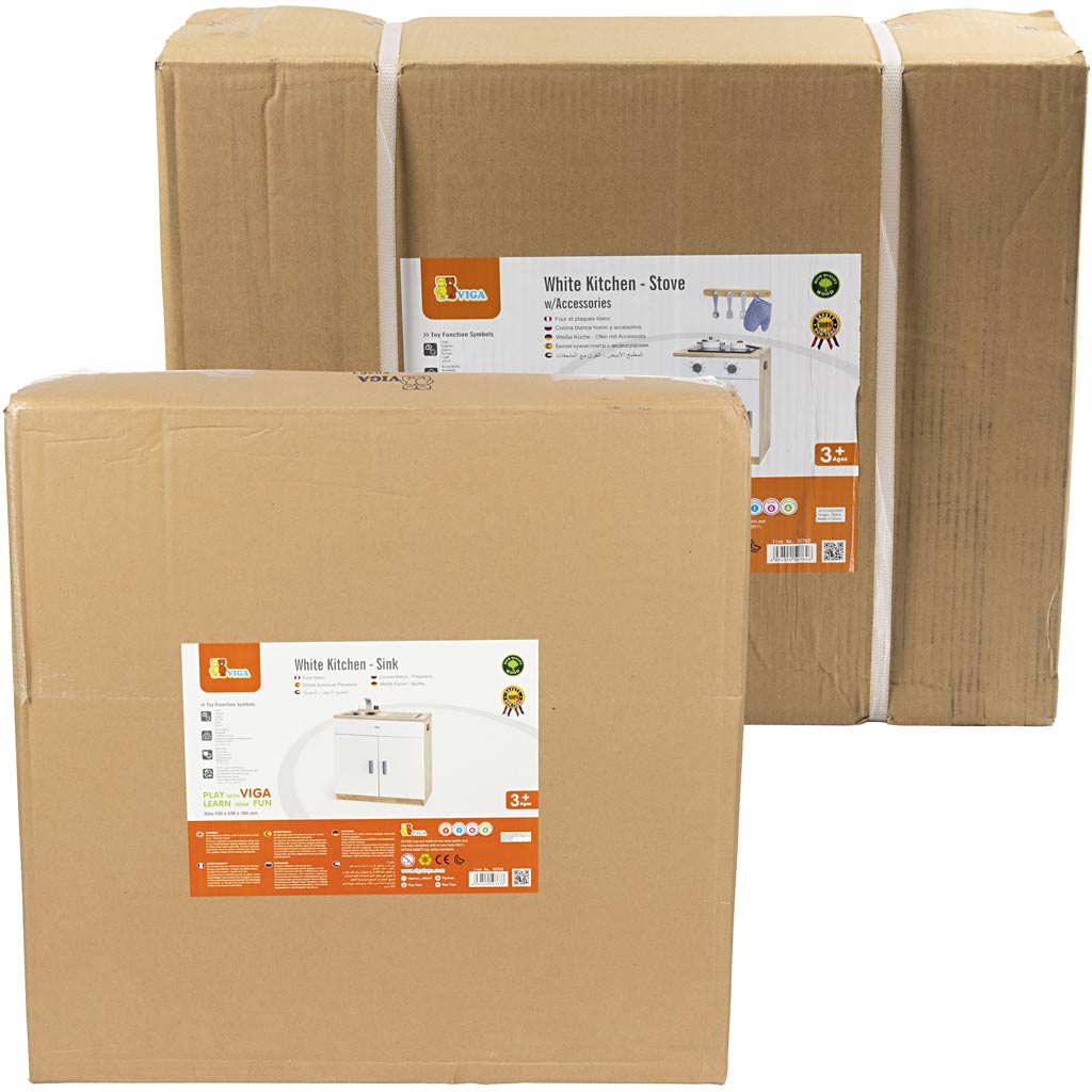 VIGA Komfur og Håndvask, H: 55 cm, D: 36, B: 40x65 cm, 2 dele/ 1 sæt