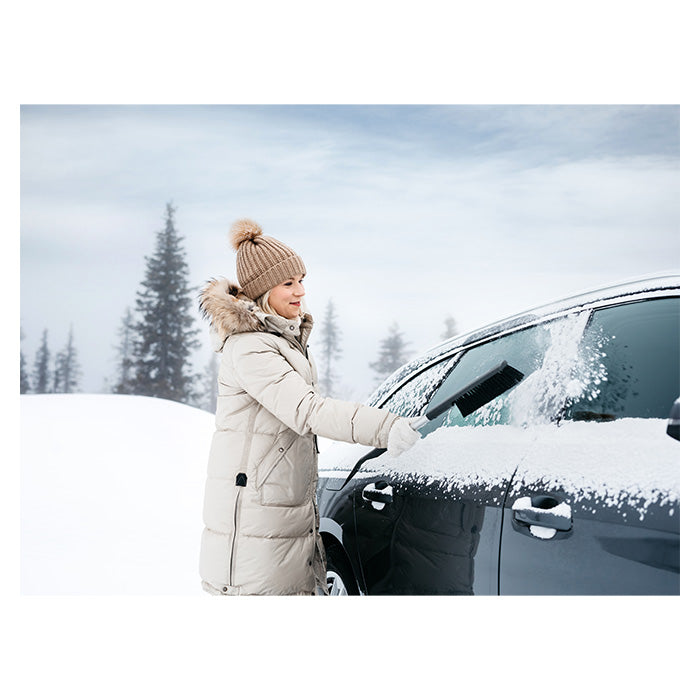 Snekost med isskraber 77 cm - Mega-Is til bilruder og spejle, Kungs