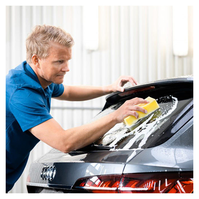 Vaskesvamp med indbygget shampoo XL - gul, skånsom mod lakken, Kungs