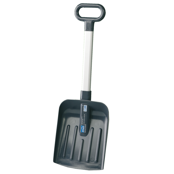 Sneskovl 69 cm alu skaft plastblad kompakt til bilrengøring - Kungs