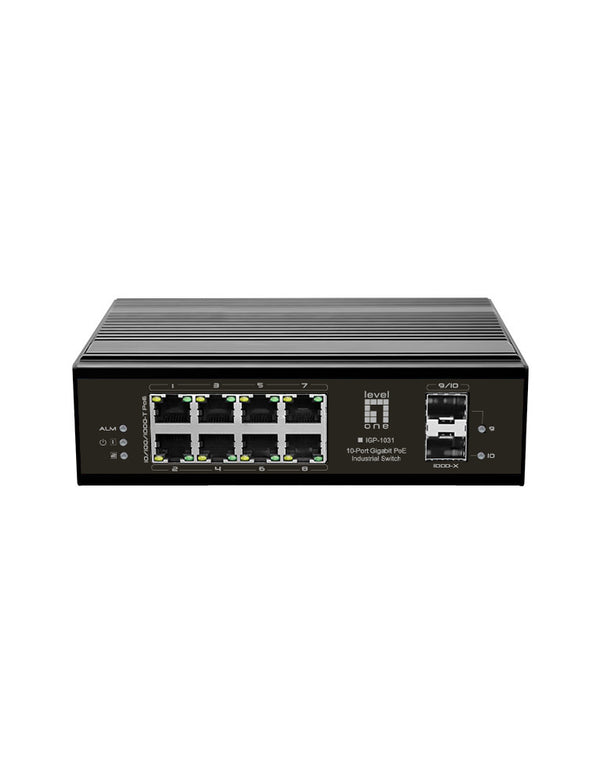 LevelOne IGP-1031 netværksswitch Gigabit Ethernet (10/100/1000) Strøm over Ethernet (PoE) Sort
