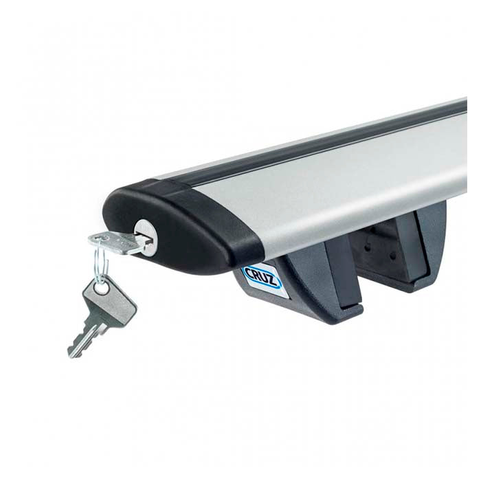 Lastskinner 128 cm aluminiums (2 stk) til tagskinner - CRUZ