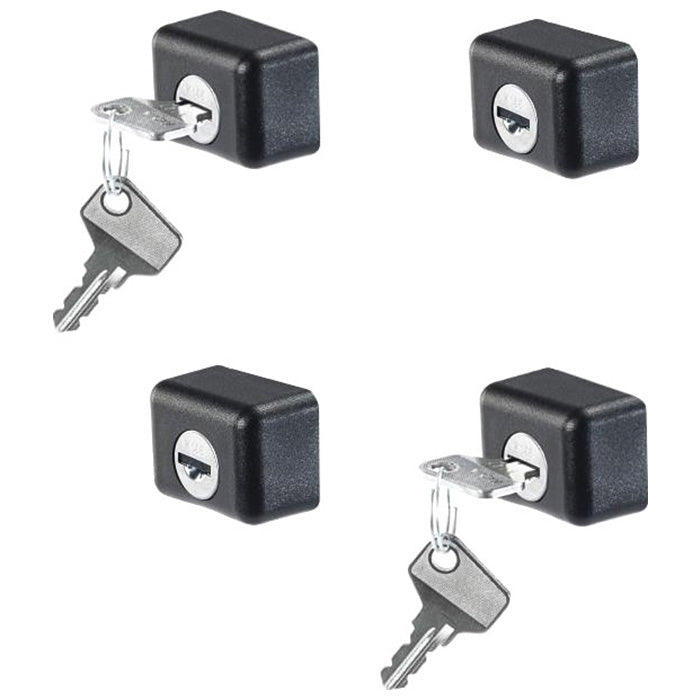 Tyverisikring caps 4 stk med cylinderlås - SR+ Cruz