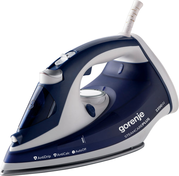Gorenje STEAMCARE PLUS SIH2200BLC Dampstrygejern 2200W Blå Hvid