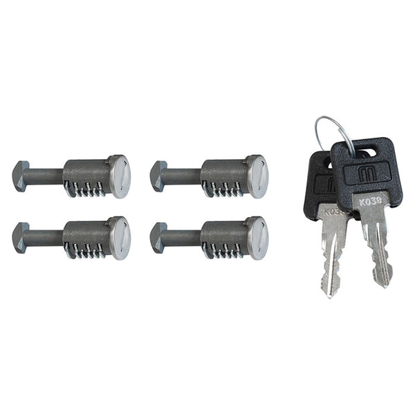 Låsecylindre til tagbøjle 4 stk. inkl. 2 nøgler - Menabo