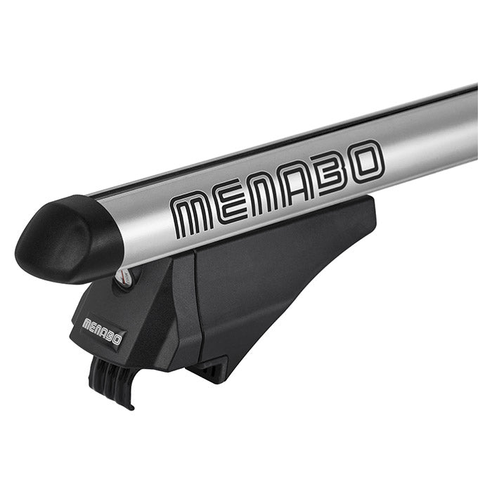 Tagbøjlesæt 120 cm til ræling, 75 kg bæreevne, 2 stk. sølv - Menabo