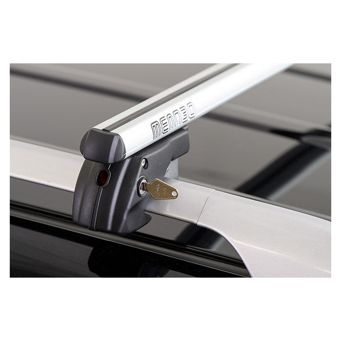 Tagbøjlesæt 120 cm til ræling, 90 kg kapacitet, sølv - Menabo