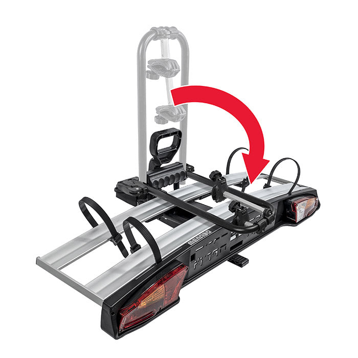 Cykelholder til 3 cykler (incl. el/fat-bike), foldbar og vippefunktion - Menabo