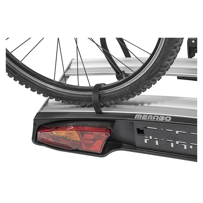 Cykelholder til 3 cykler (incl. el/fat-bike), foldbar og vippefunktion - Menabo