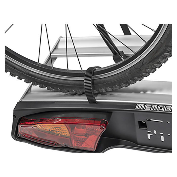 Cykelholder til 2 cykler anhængertræk, foldbar & vippefunktion - Menabo