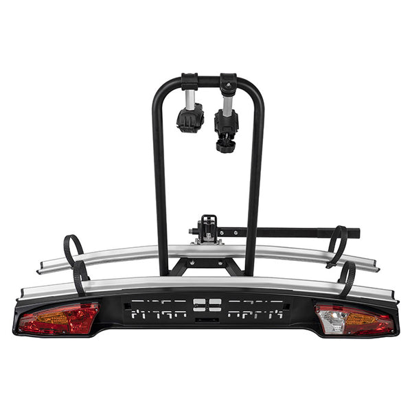 Cykelholder til 2 cykler til anhængertræk, foldbar, 45 kg kapacitet - Menabo