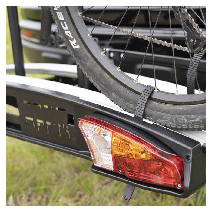 Cykelholder til 2 cykler til anhængertræk, foldbar, 45 kg kapacitet - Menabo