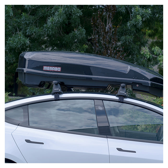 Tagbøjlesæt alu til Tesla Model 3 (2017-) 137 cm, 50 kg, tyverisikring - Menabo