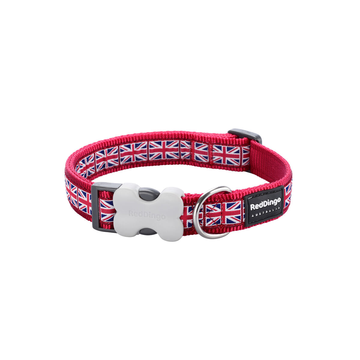 Hundehalsbånd Red Dingo STYLE UNION JACK FLAG 31-47 cm