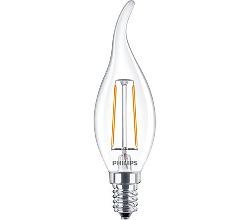 Philips CorePro LED-filament-lyspære 2W E 250lumen 2700K Varmt hvidt lys