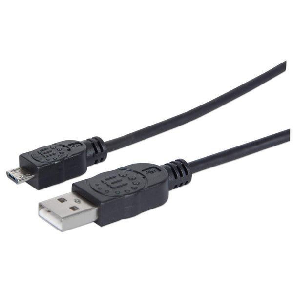 Manhattan USB 2.0 USB-kabel Sort
