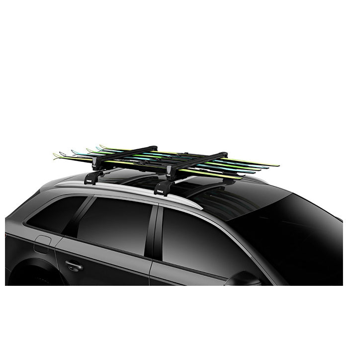 Skiholder til 6 par ski/snowboard, 75 cm læssebredde, bløde gummiarme - Thule