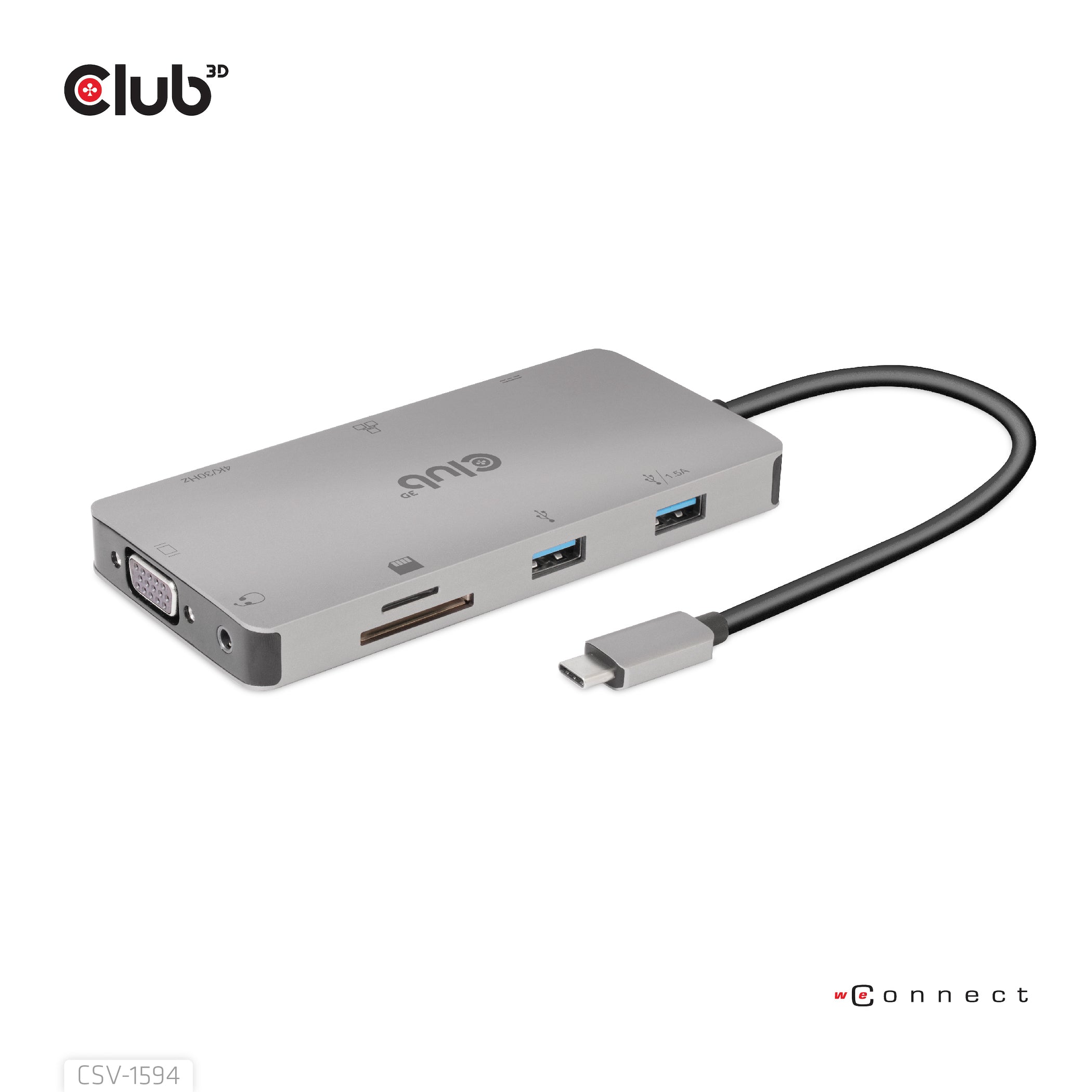 Club 3D CSV-1594 9-in-1 USB-C Gen1 Dockingstation