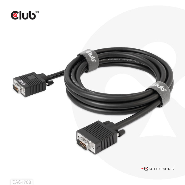 Club 3D VGA-kabel 3m Sort