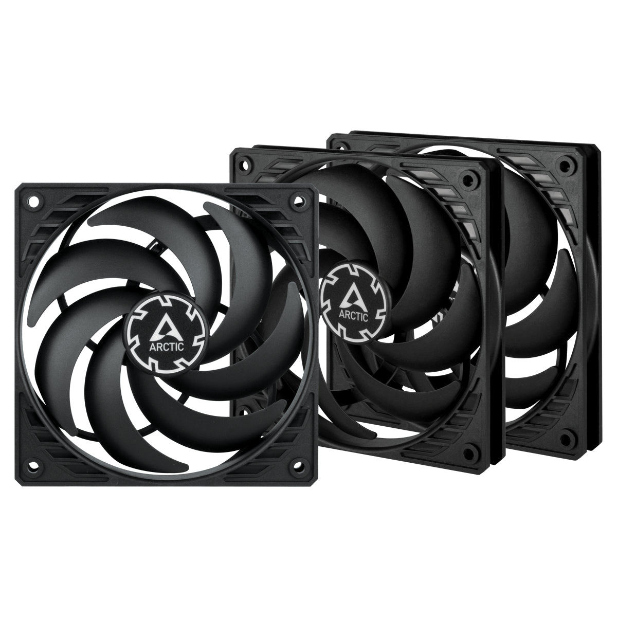 ARCTIC P12 Slim PWM PST Fan 3-pack Sort 120 mm