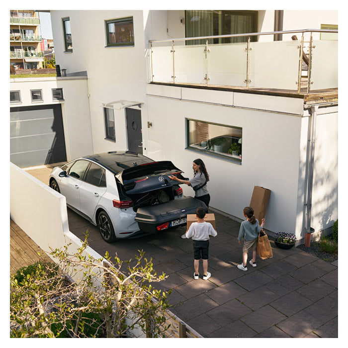 Bagageboks 400L til anhængertræk, lav profil og værktøjsfri montering - Thule