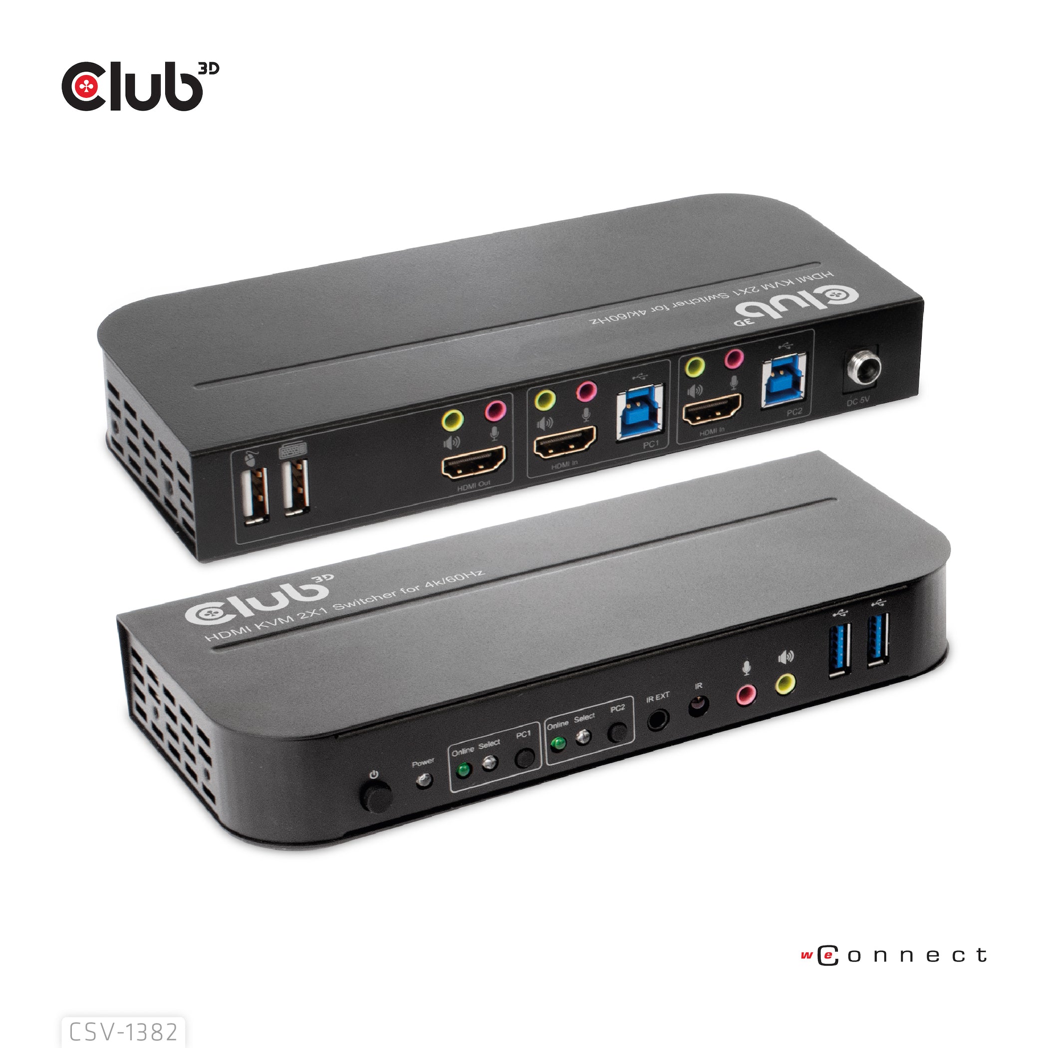 Club 3D CSV-1382 KVM / audio-switch Desktop