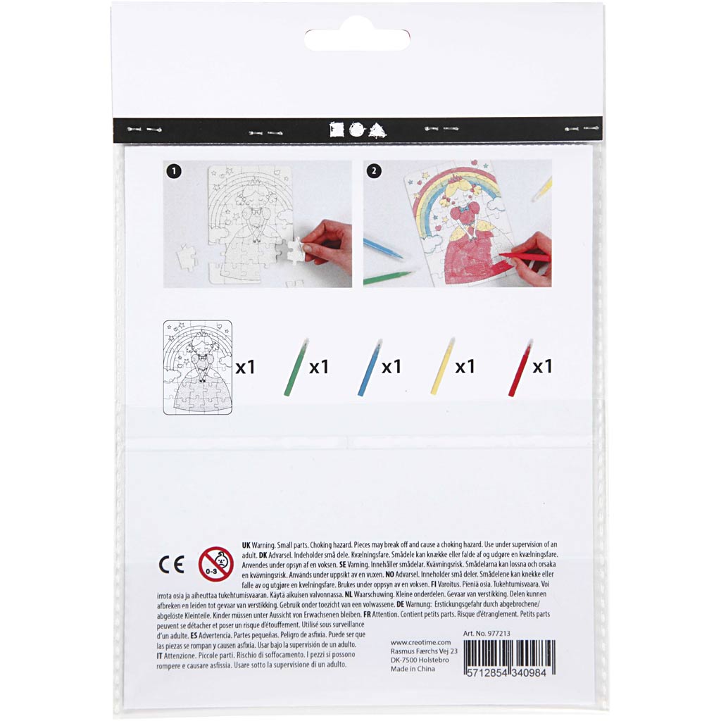 Mini DIY Kit, puslespil, hvid, 1 pk.